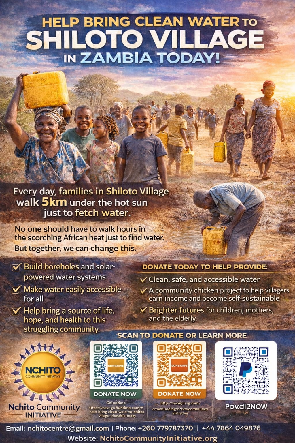 Shiloto Village Water Fundraiser Flyer